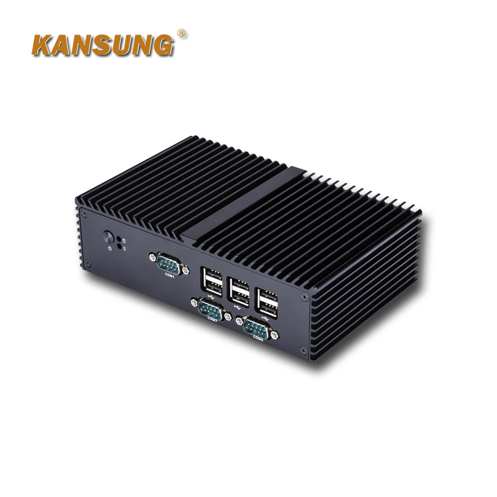 KANSUNG Mini PC 7x RS-232 Industriële Nettop PC Dual Lan 8 USB N2930 J1900 Quad Core Fanless X86 POS KIOSK IPC Computer