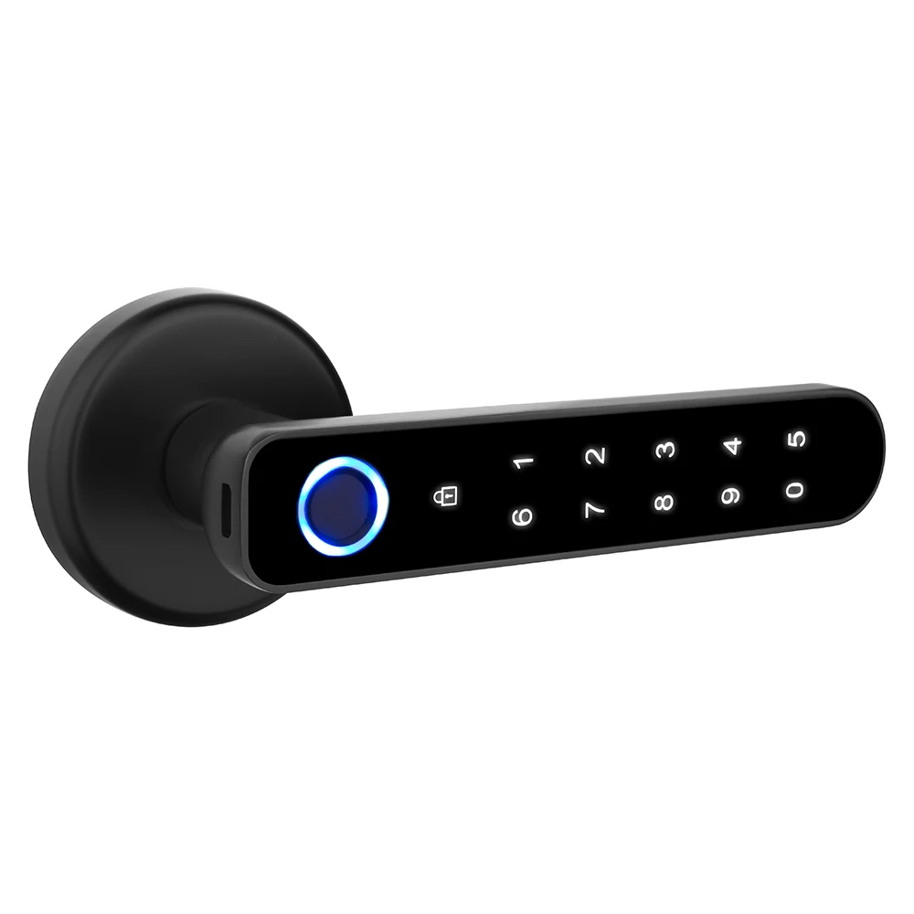 Single latch Password Card TTlock Interior Bedroom Door Fingerprint Smart Lock