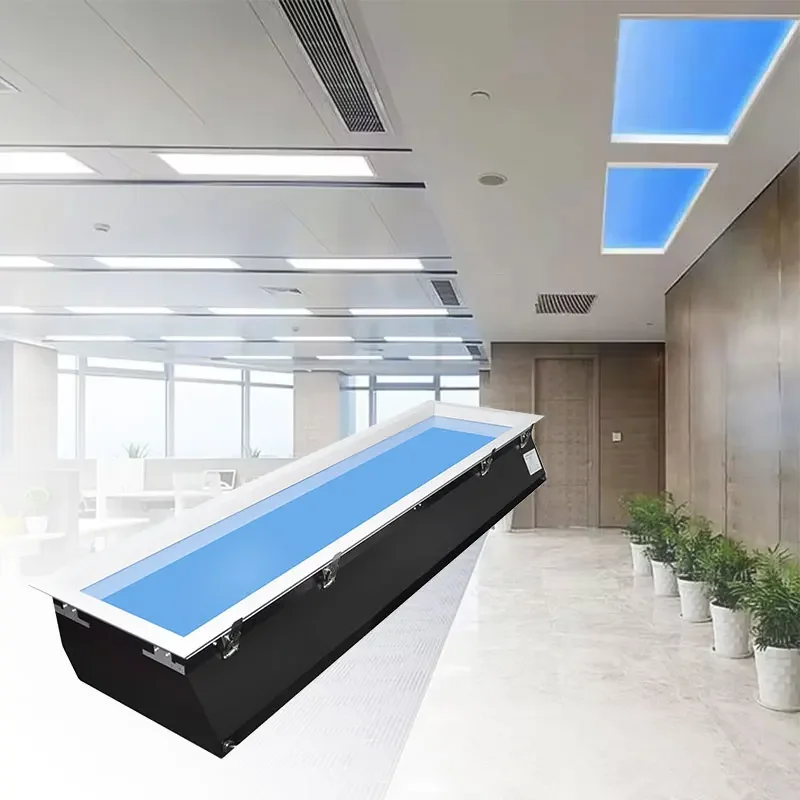 Intelligent artificial sunny day light imitates the dusk effect Intelligent sunset sunny day light