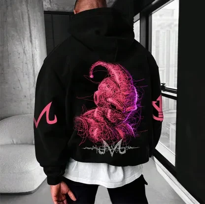 

Dragon Ball Co-branded Hoodie for Spring, Autumn and Winter, Goku Buu 2D Anime Peripheral Fleece Jacket