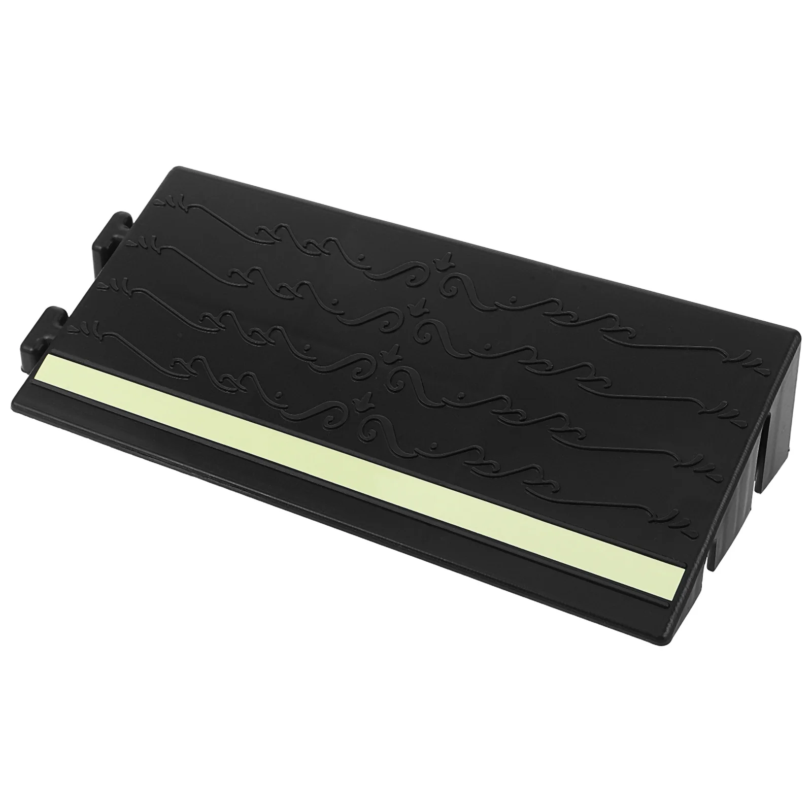 형광 플라스틱 경사 매트 문턱 발광 스트립 미끄럼 방지 실내 계단 12.38x5.11 로봇 청소기 등반용 경사 패드