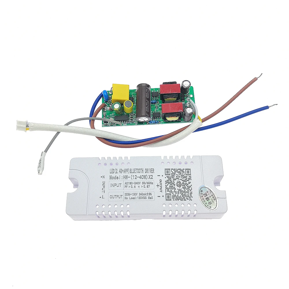 Controle Remoto Inteligente LED Driver, Corrente Constante Escurecimento Driver, Controle RF, AC 220V, 12-40W, 36-50W, 40-60W, 50-72W, 2.4G