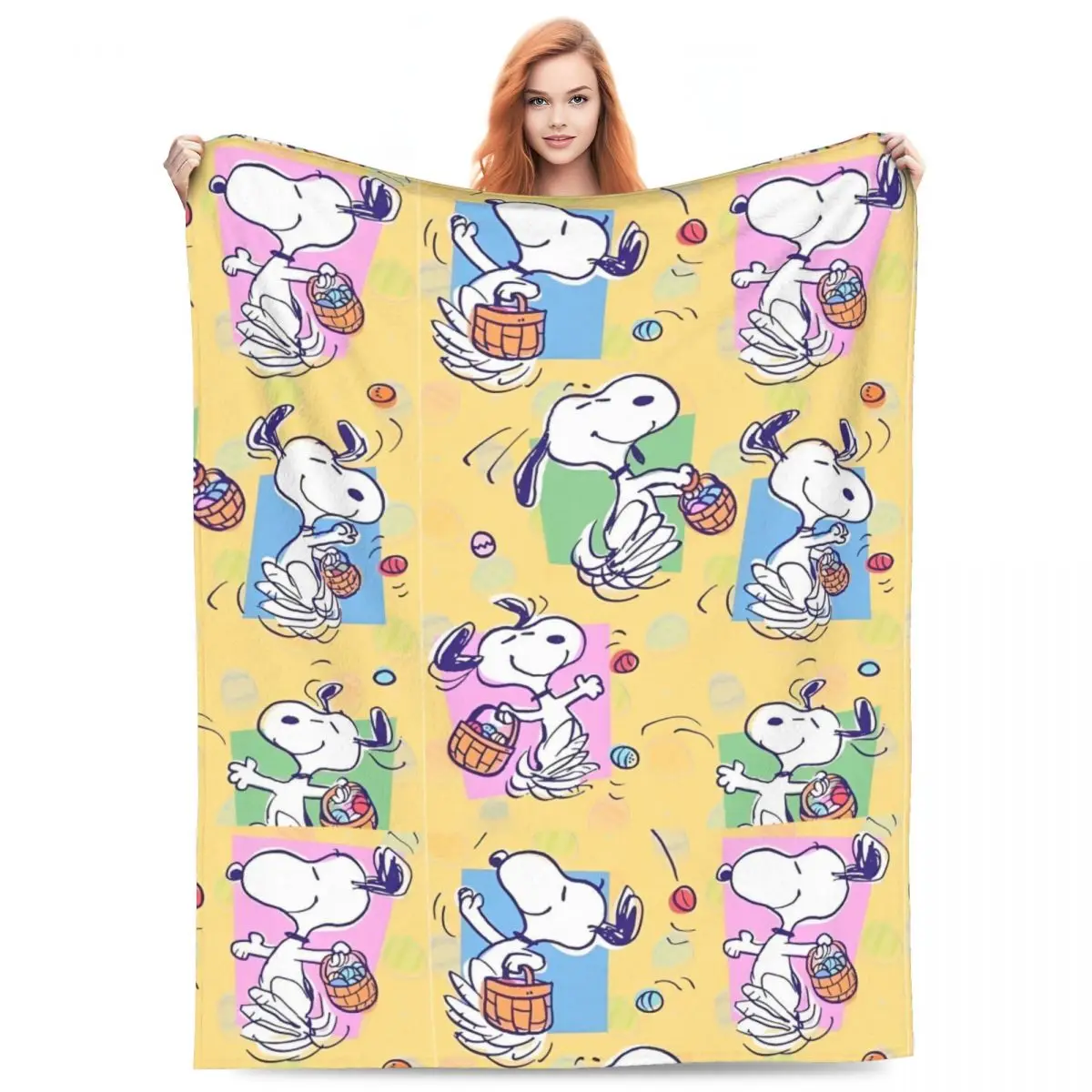 Discover Cute Animal Snoopy Dog Throw Blanket, Living Room Decor