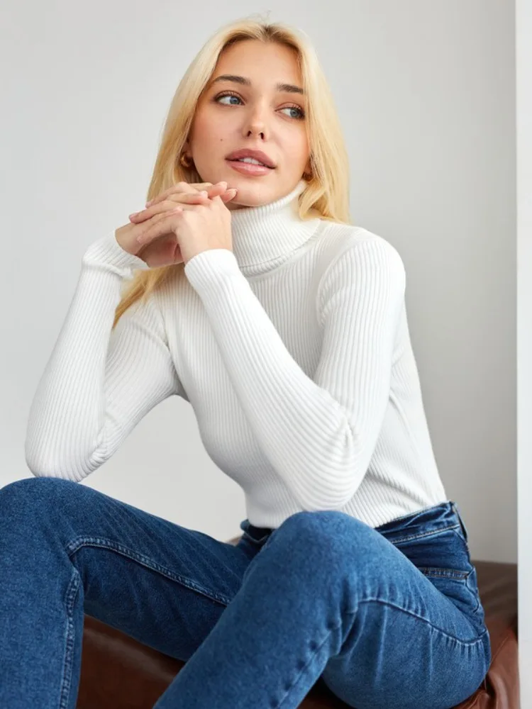 Autumn Winter Tops Korean Slim Women Pullover Jumper Knitted Sweater Pull Femme Hiver Truien