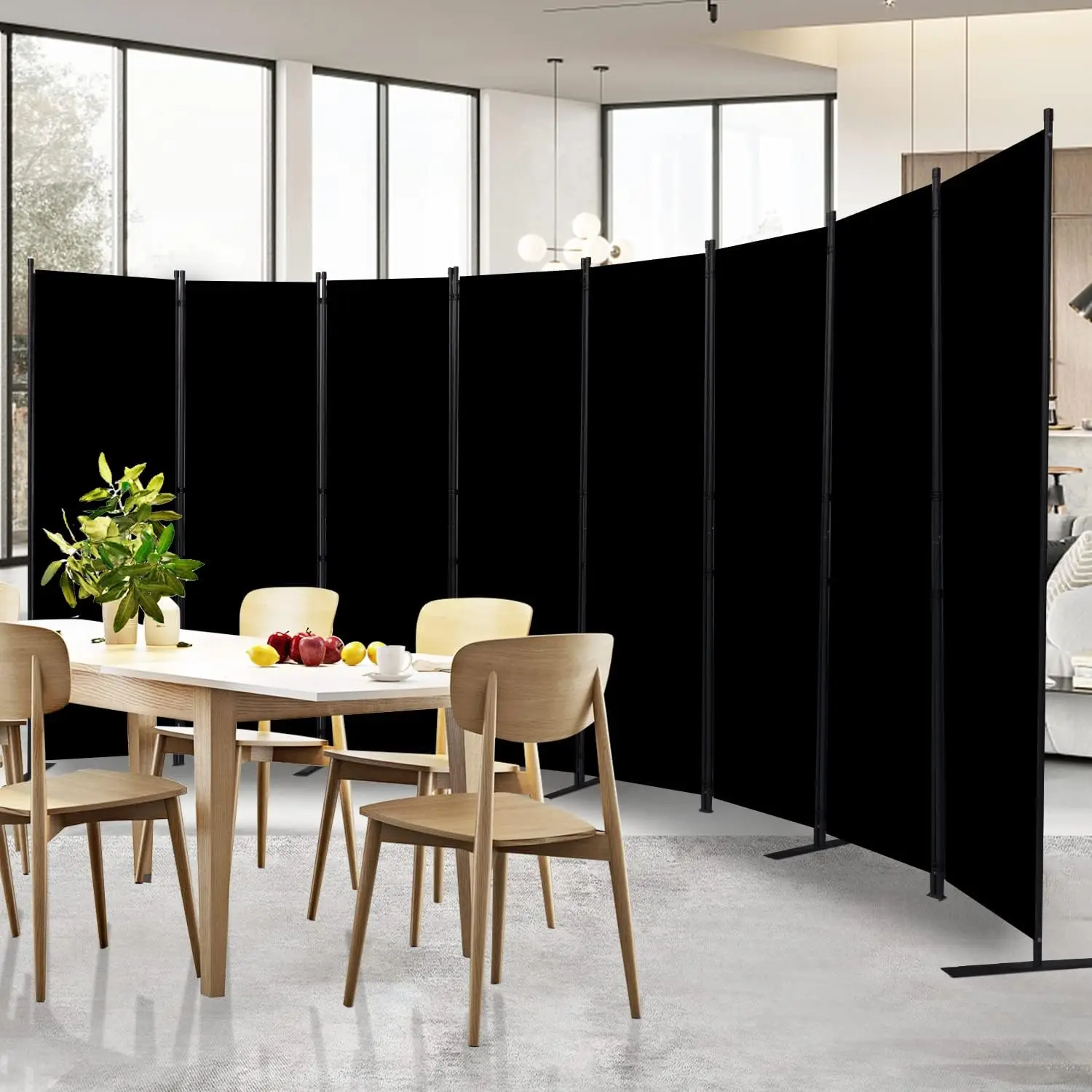 

Room Divider and Folding Privacy Screens， 8 Panel Wide Room Divider Wall Screen for Room Separtition, Partition Room Di