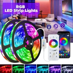 LED Strip Lights Bluetooth APP Control 5050 RGB LED Lights Flexible Lamp Tape For   Game Room Festival Decora TV Backlight Diode