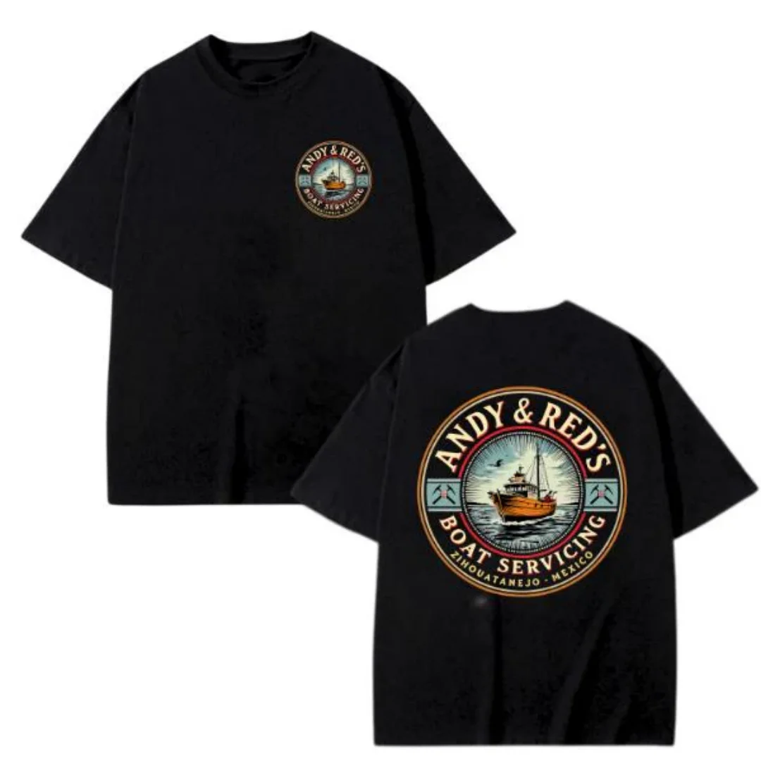 T-shirt Andy & Red's Boat Servicing – T-shirt inspiré de Shawshank Redemption Zihuatanejo Mexique Vêtements pour hommes Tops T-shirt pour enfants ﻿