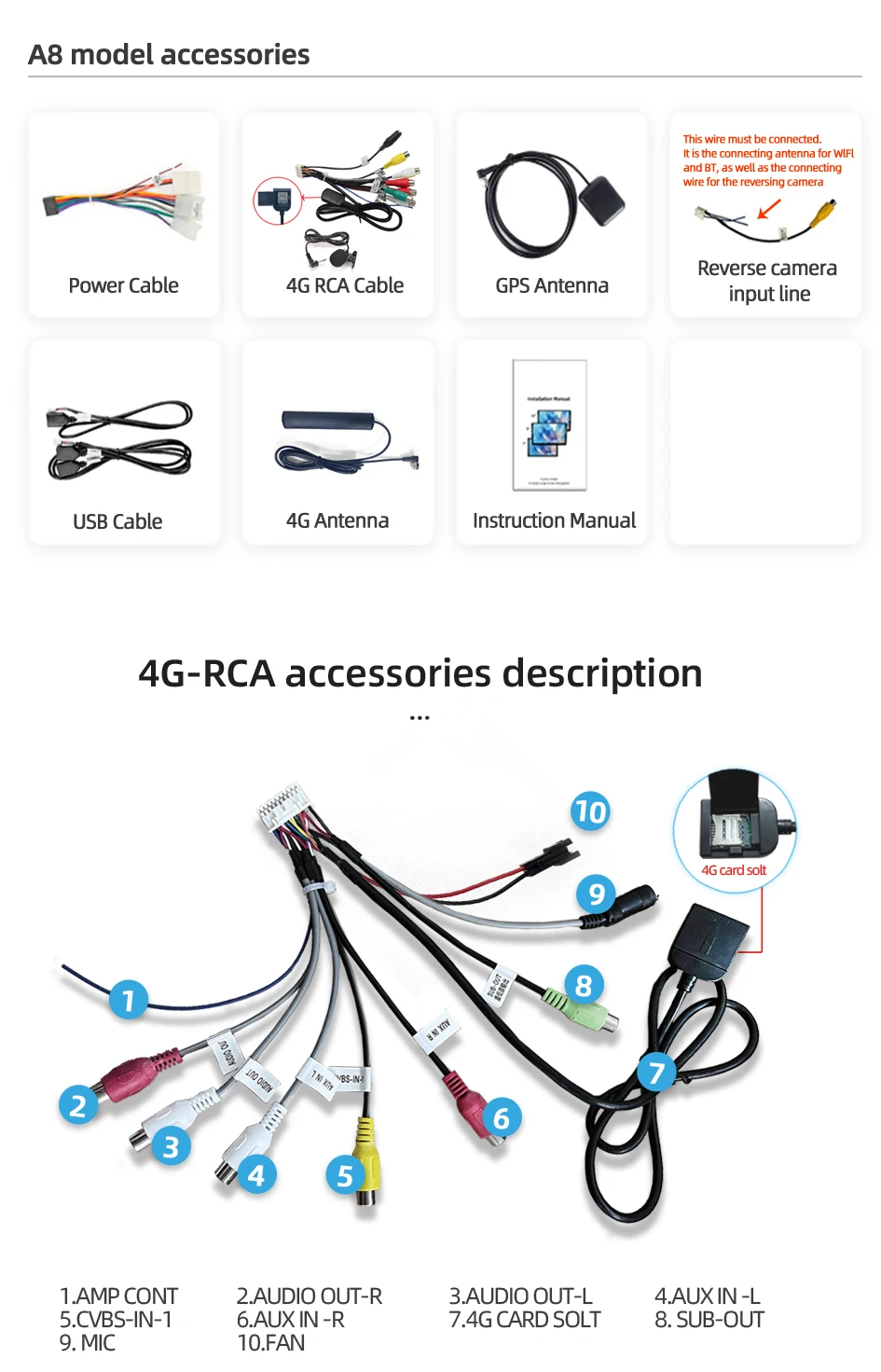 2026 Neues 2-Din-Autoradio, Snapdragon Android 15, unterstützt CarPlay und Android Auto, geeignet für Toyota RAV4 Rav 4 2005–2013 – Detail 23