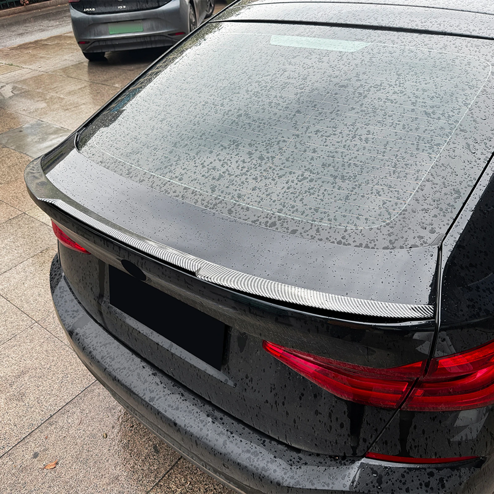 Carbonfaser-Optik/Glänzend Schwarz Heckspoiler Stoßstangenlippe Heckflügel Kofferraumdeckel für BMW 6er GT G32 2017-2024