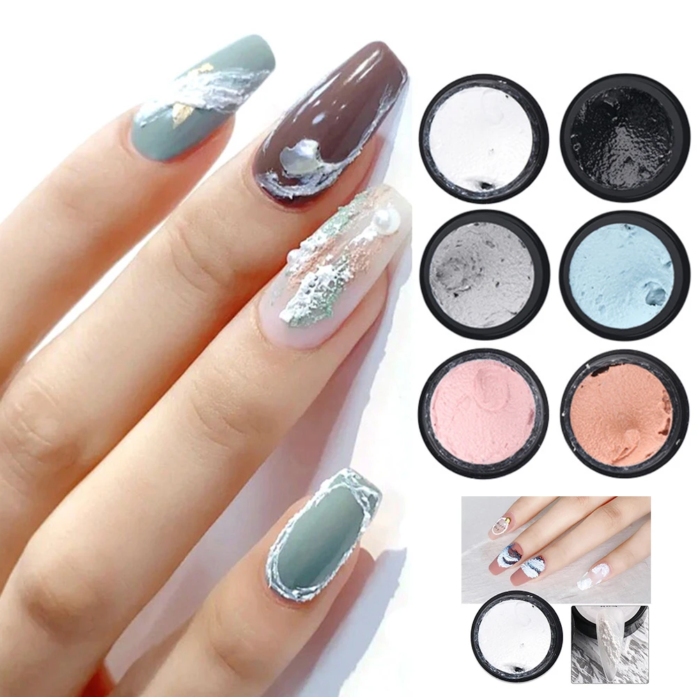 Off Nail Plaster Manicure Accessories Nail Art Varnish Decoration 3D Sand Texture Gypsum Gel Nail Gel Nail Art Polish Lacquer