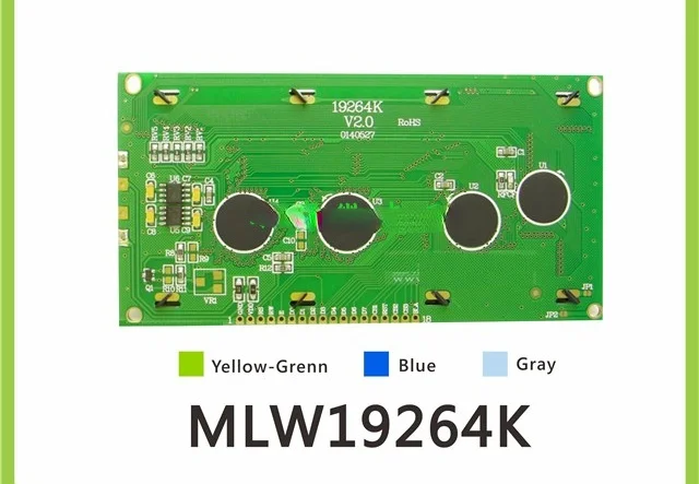 Módulo 19264LCD pantalla gráfica matriz de puntos 192X64 módulo Pantalla de puerto paralelo 5V 3,3 V MLW19264K