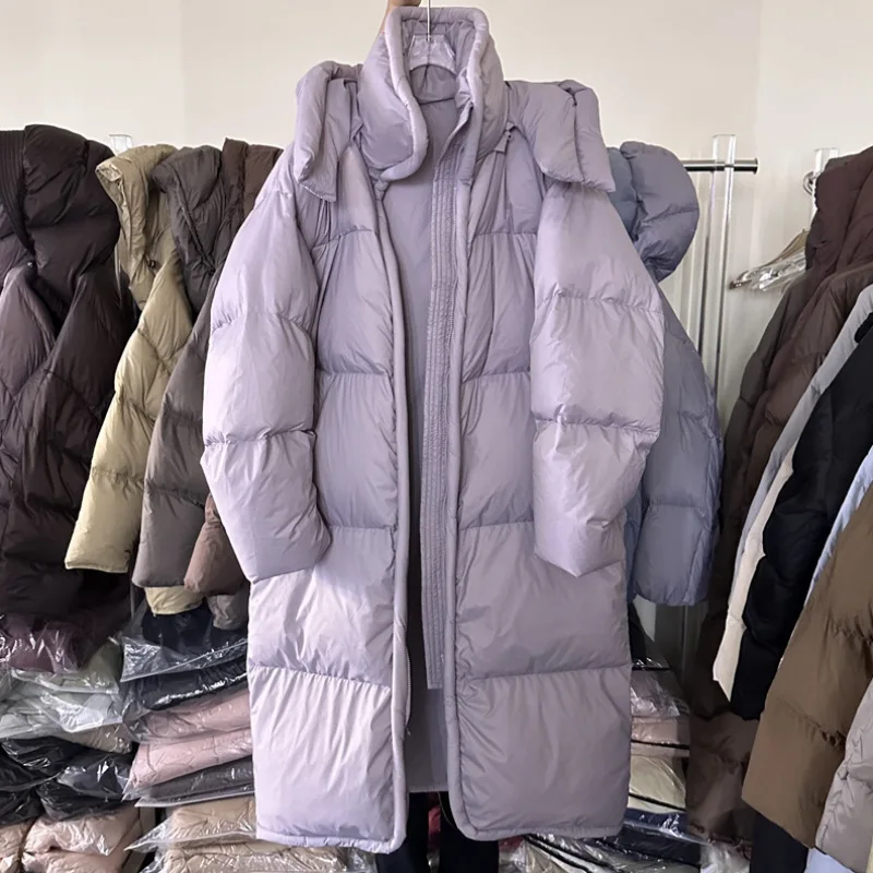 

New Winter Clothes Women Puffer Soft Cotton Coat for Women Mid-Length Over-the-knee Oversized Loose Thickened Warm Coat Parkas