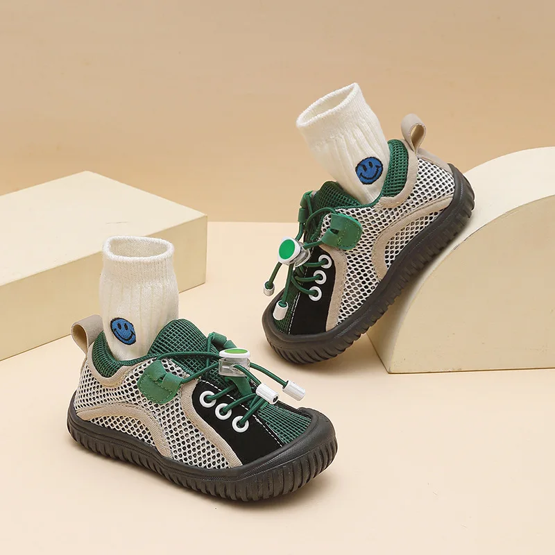 Summer Breathable Soft Bottom Closed Toe Sandals Kindergarten Boys Toddler New Girls Casual Mesh Surface Shoes