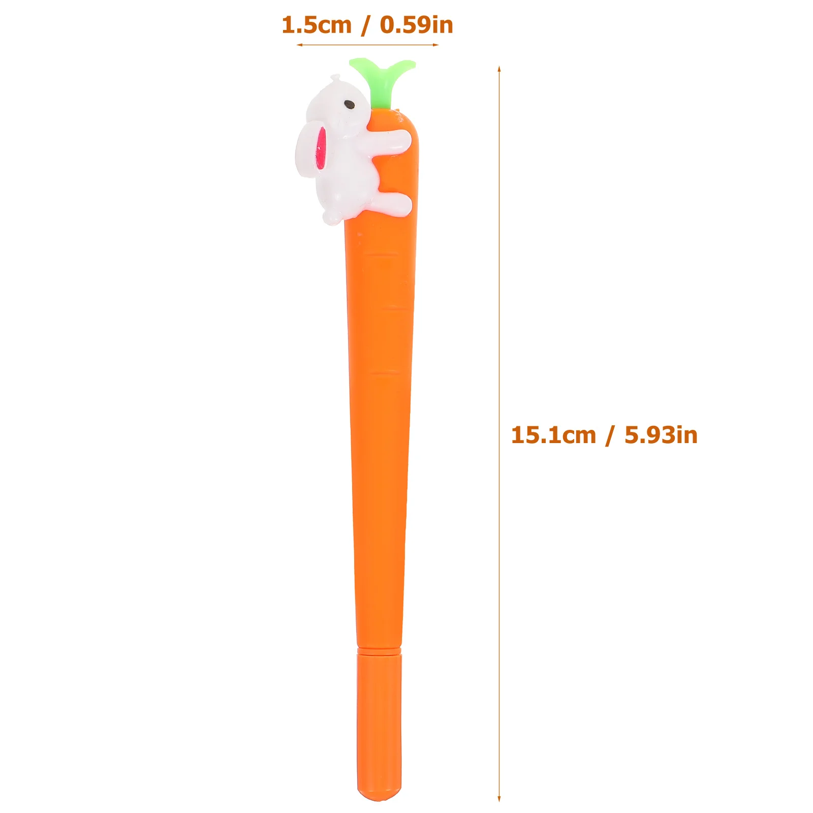 15pcs/10pcs Easter Carrot Rabbit Pens 0.5mm Gel Ink Pens Silicone Signature Pen Easter Bunny Carrot Writing Pen Photo Props