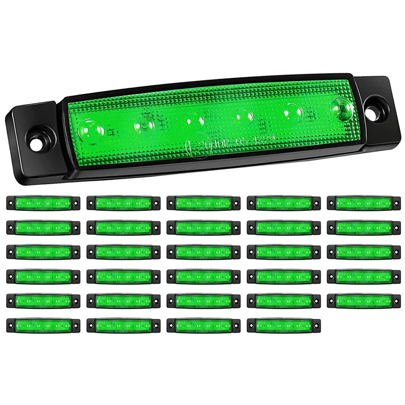 30 Pieces LED Marine Boat Lights 12V 6 LED Waterproof Marine Lights Deck Transom Cockpit Navigation