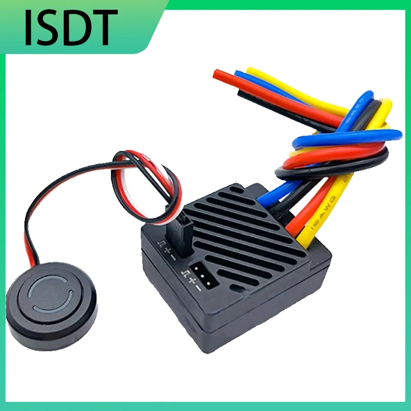 

ISDT ESC70 Водонепроницаемый 70A 2 ~ 3S 70-120A ESC 5 В ~ 7,5 В Регулируемый BEC Управление телефоном 540/550/775 Матовый двигатель 1/8 1/10 RC