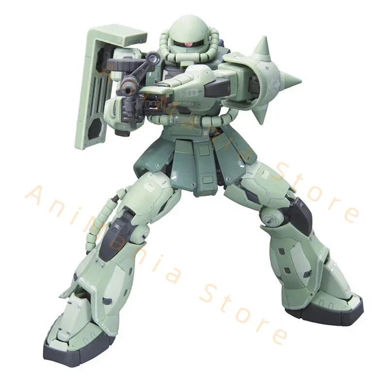 Bandai Gundam Model Kit Anime Figuur RG 1/144 MS-06F Zaku 2 Echt Gunpla Robot Model Actie Speelgoed Figuur Speelgoed voor Kinderen