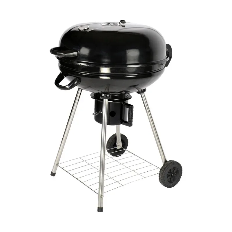 barbecue 22 inch round BBQ grills steel kettle charcoal grill with wheels Basket Ball style Outdoor BBQ Grill