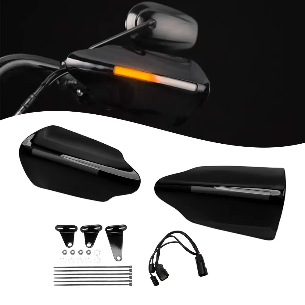 1 Paar Handschutz mit LED-Licht, passend für Harley CVO Street Glide Limited FLHXLSE 2026 Road Glide 	 FLTR Motorradzubehör