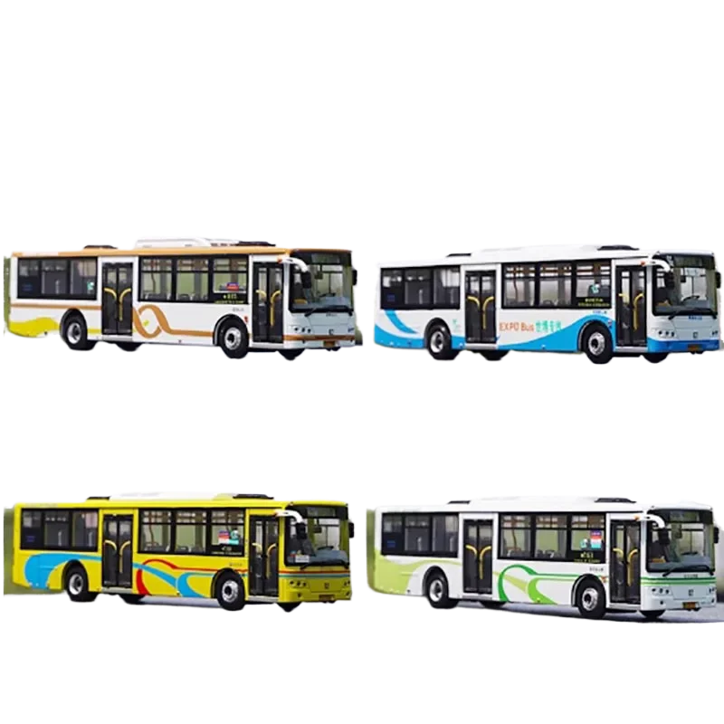 1:42 Alloy Shanghai Sunwin 6116HG Public Transport Bus Model, Desktop Display Alloy Transit Bus Model