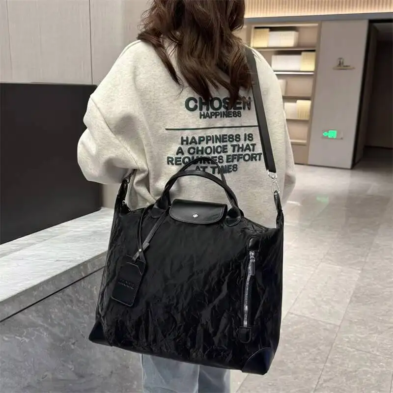 Premier New Fashion Textured سعة كبيرة حمل حقيبة أنيقة عارضة الكتف حقيبة كروسبودي متعددة الوظائف السفر حقيبة قاعة رياضة
