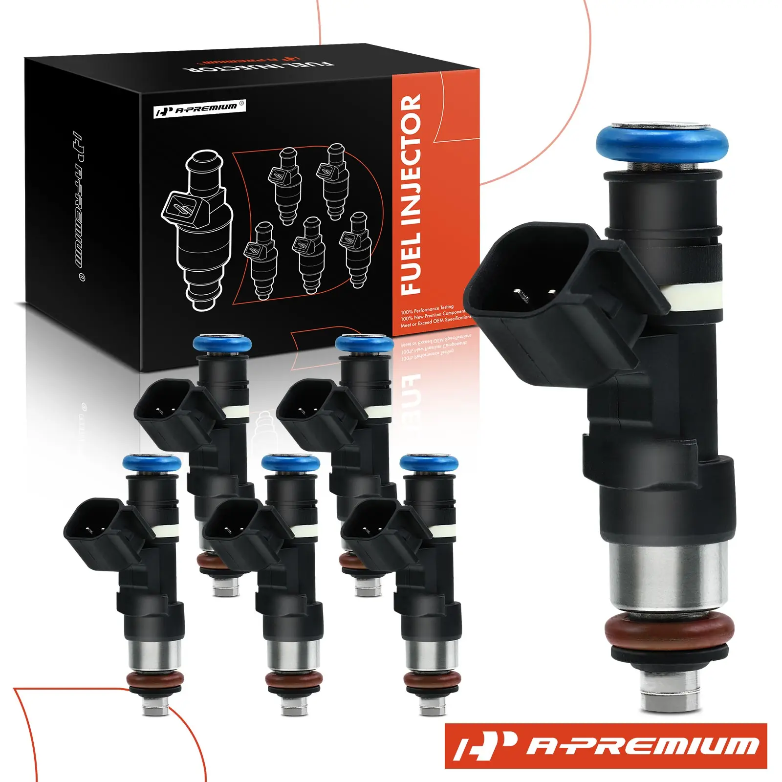 A-Premium 6Pcs Fuel Injector for Ford Explorer Explorer Sport Trac 2005 Mercury Mountaineer 2005