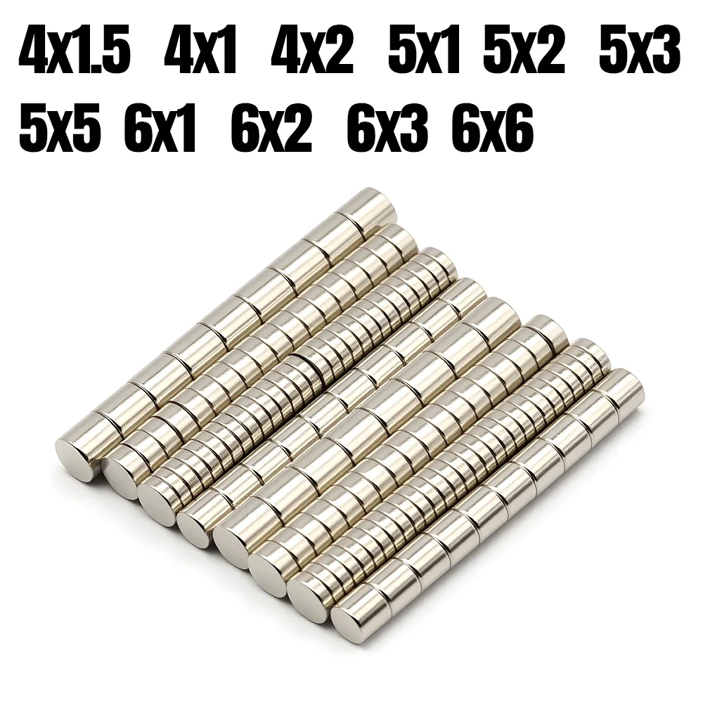 

Round Super Strong Neodymium Magnet Powerful Magnets N35 Permanent Magnetic NdfeB Refrigerator DIY ﻿4x1.5/4x2/5x1/6x2/6x6mm