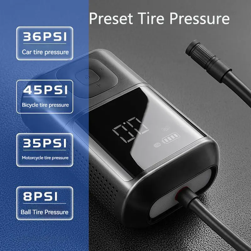 Xiaomi Youpin Lydsto 1S Inflator Tire Pump Car Air Compressor for Motorcycles Bike Ball Tyre Digital Electric Tire Air Injector