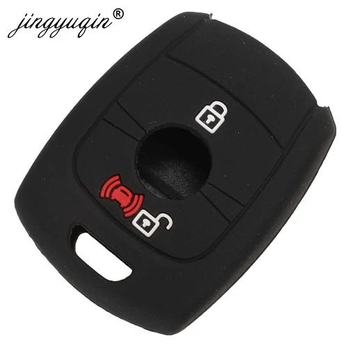 Imagen 2 del producto Jingyuqin-funda de silicona para llave remota de 2 botones, Fob para SsangYong Actyon Kyron Rexton Korando, cubierta de goma para llaves con estilo de coche