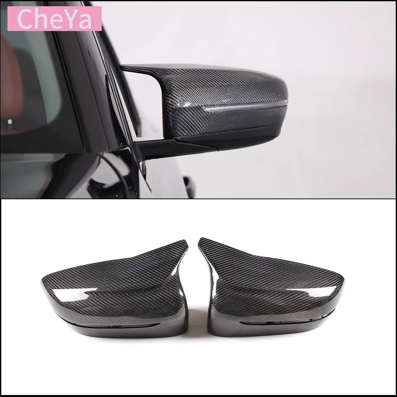 

For BMW 3 4 5 7 8 Series G20 G21 G28 G30 G39 G11 G12 G15 G16 2016-22 Car Side Wing Mirror Cover Rear View Caps Real Carbon Fiber