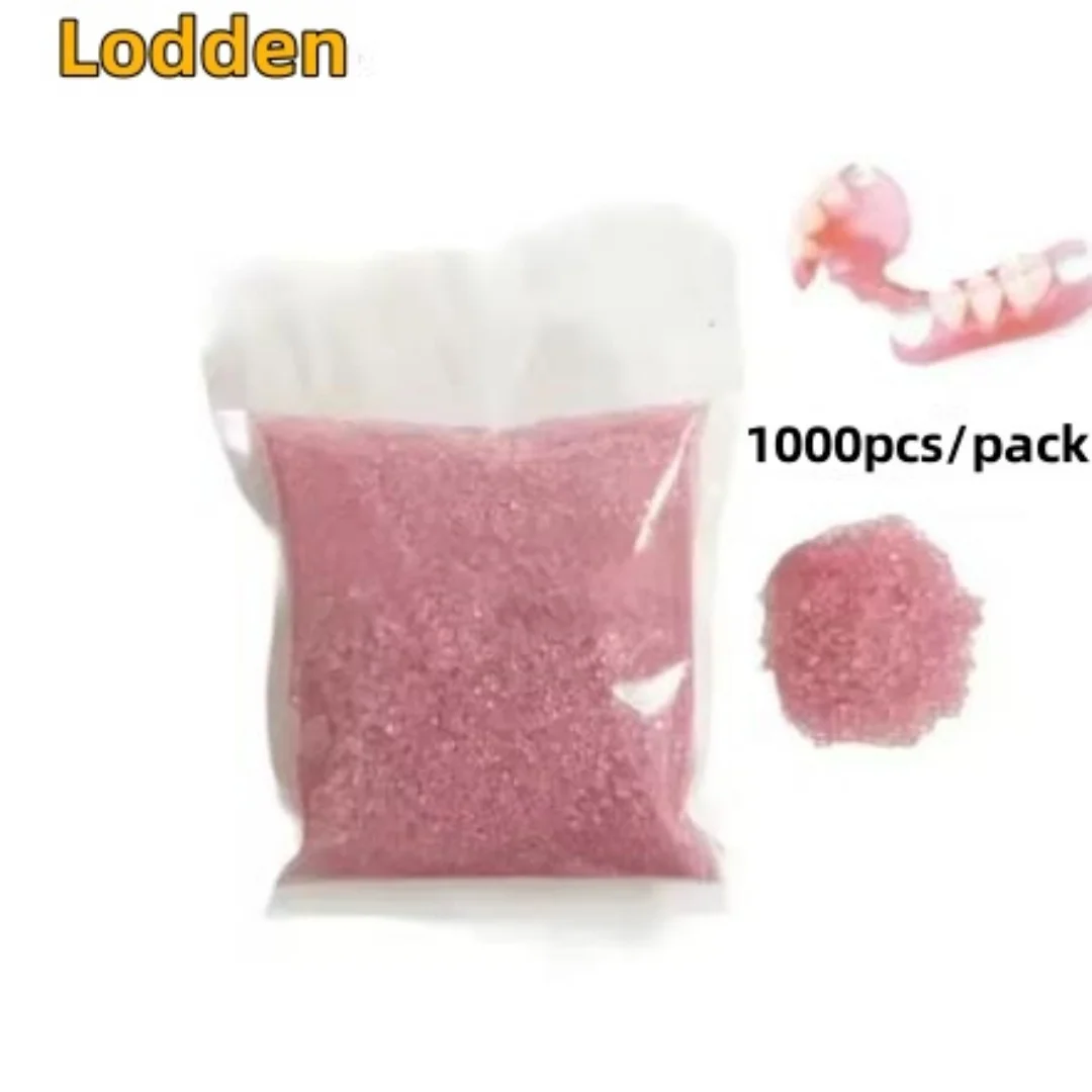 Lodden 1000g/pack Dental Gingival Resin Flexible Acrylic False Invisible Denture Adhesive Dental Laboratory Materials Consumable