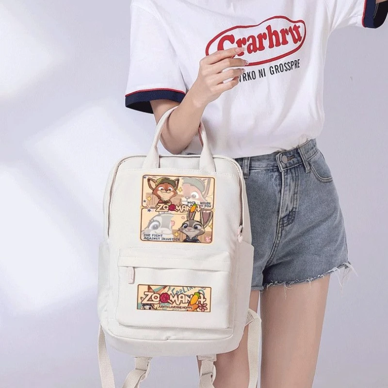 Judy Cartoon Backpack - Girls School Bag for Elementary and Junior High Students Fashion Casual Large Capacity Daypack