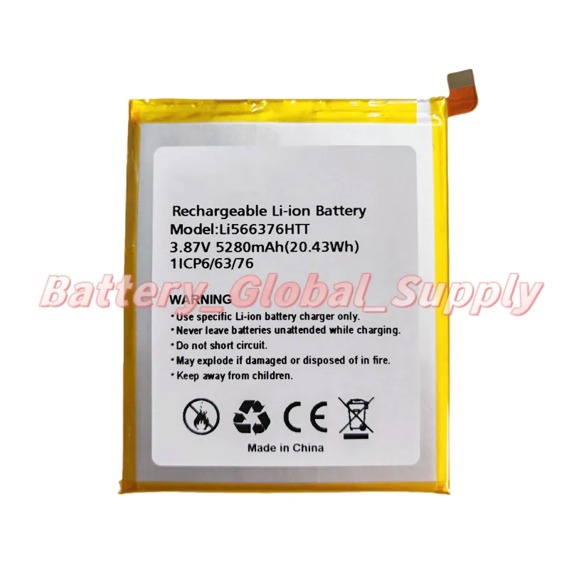 

3.87V 5280MAH Battery for BL6000 Pro Li566376HTT New 1 Piece -