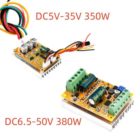 3 상 DC 브러시리스 모터 컨트롤러 DC6.5-50V 홀 센서가없는 380W BLDC PWM 신호 홀 모터 제어 드라이버 보드