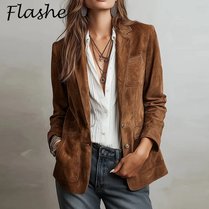 الخريف الشتاء رفض طوق طويلة الأكمام سروال قصير الحلل للنساء سترة أنيقة تحمل شعار لعبة البيسبول النساء ملابس خارجية مكتب سيدة معطف