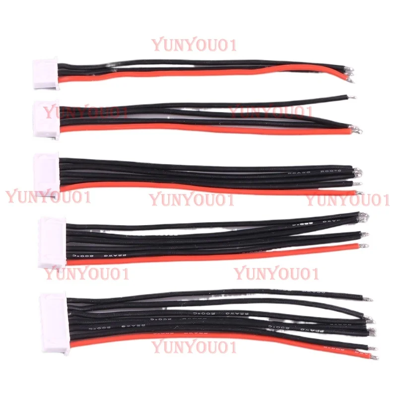 2S 3S 4S 5S 6S 22AWG Super Soft Silicone Cable, Balance Rechargeable Battery Plug 10cm 20cm Balance Head