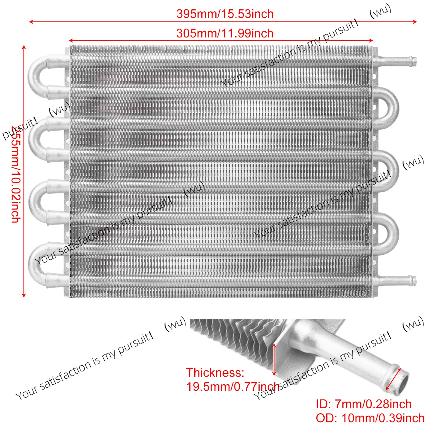 Automobile radiator universal transmission oil cooler modified pipe belt type air conditioner radiator pipe type condenser