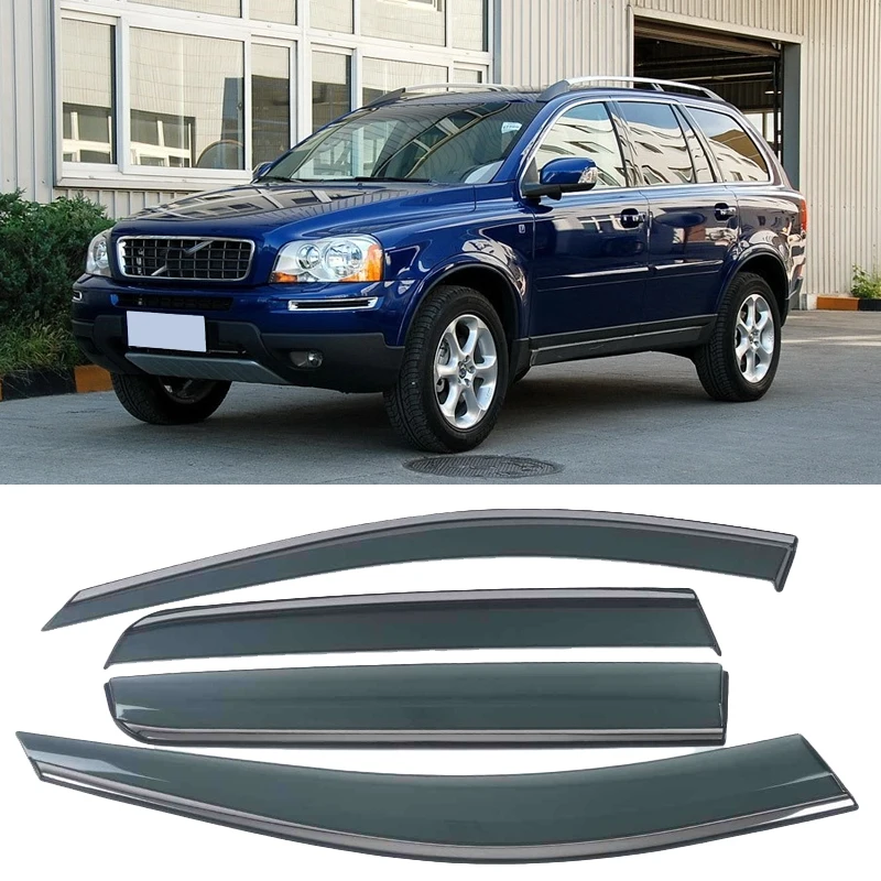 For Volvo XC90 2009-2014 Wind Visor Deflectors Car Ventvisor Door Side Window Air Guard Deflectors Protection Against Snow Sun