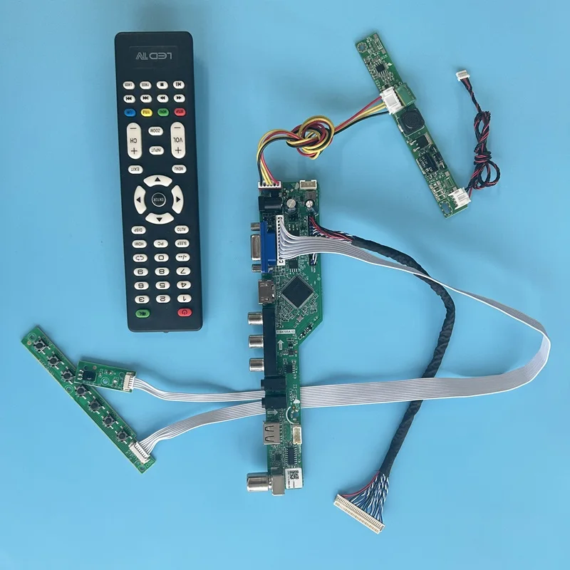 Placa controladora compatible con LM195WX1 LM190WX2 M190CGE M190PW01 Kit pantalla LCD 19,5 "TV señal analógica USB + AV + HDMI + VGA 1440*900 30 pines LVDS