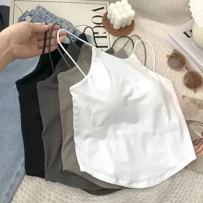 Crop Wireless Sexy Camisole Wire-free Camis Women Bralette Tank Tube Beauty Back Underwear Tee Tops Sports Lingerie Seamless Top