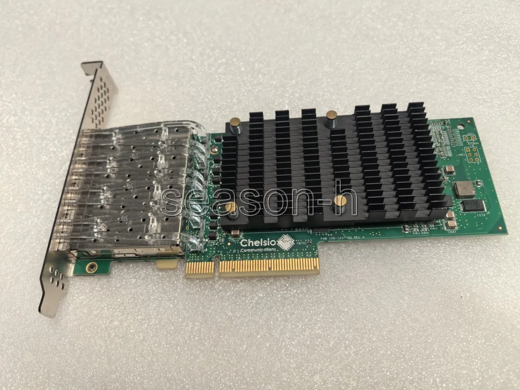 Placa de rede de perfil completo Chelsio Quad-Port SFP+ 10 Gbit T540-LP-CR