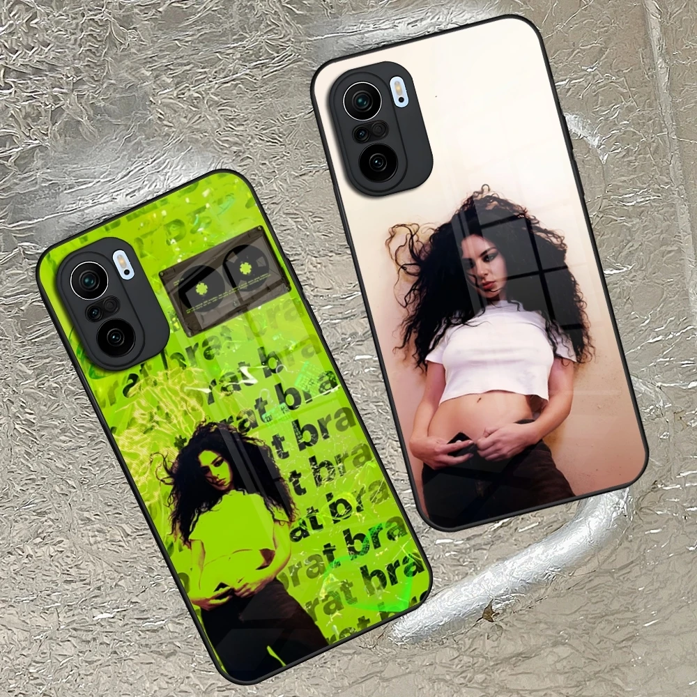 Singer C-Charli XCX BRAT Phone Case for Xiaomi 14 13 12 11 13t 12t 11t POCO M6 M5 X6 X5 F6 F5 Ultra Pro Lite 5G toughened glass