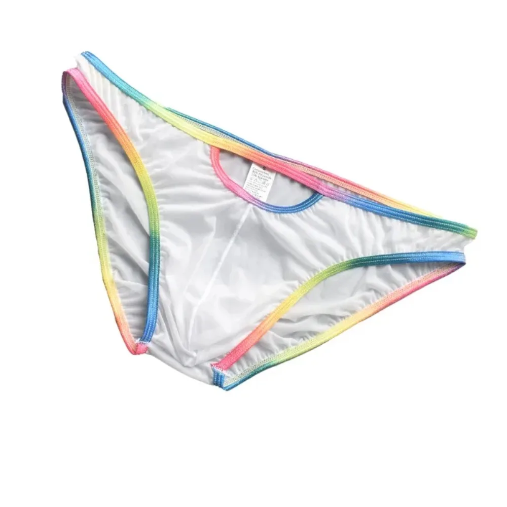 

Men's Sexy Low Waist Underpants Ultra-thin Sheer Briefs Ice Silk Bikini Underwear Homme Lingerie Comfortable Breathable Panties