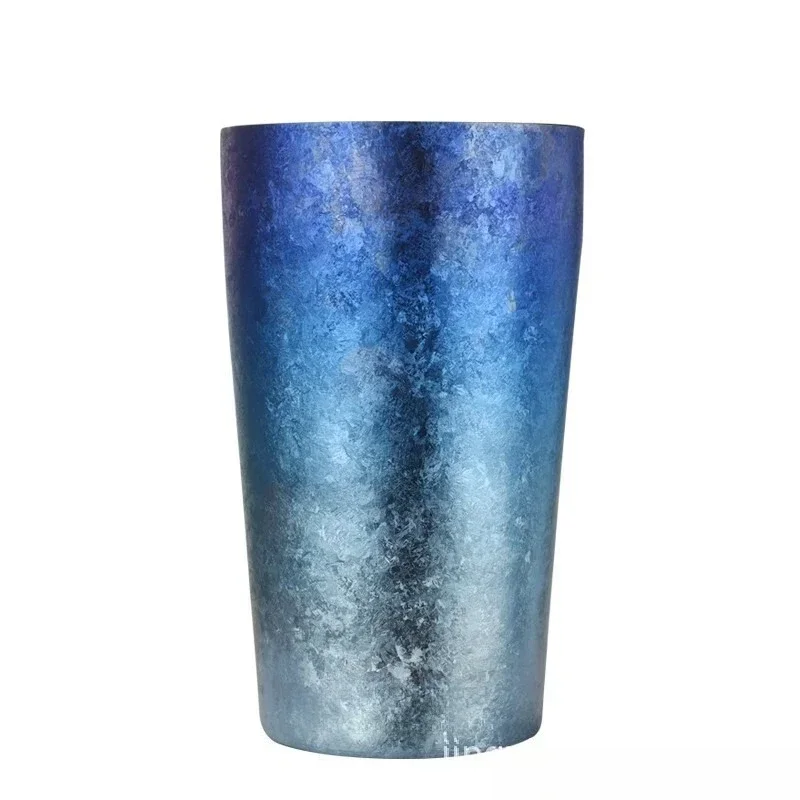 Pure titanium, beer cup, wine cup, juice cup, large diameter, large capacity, high-end wine set