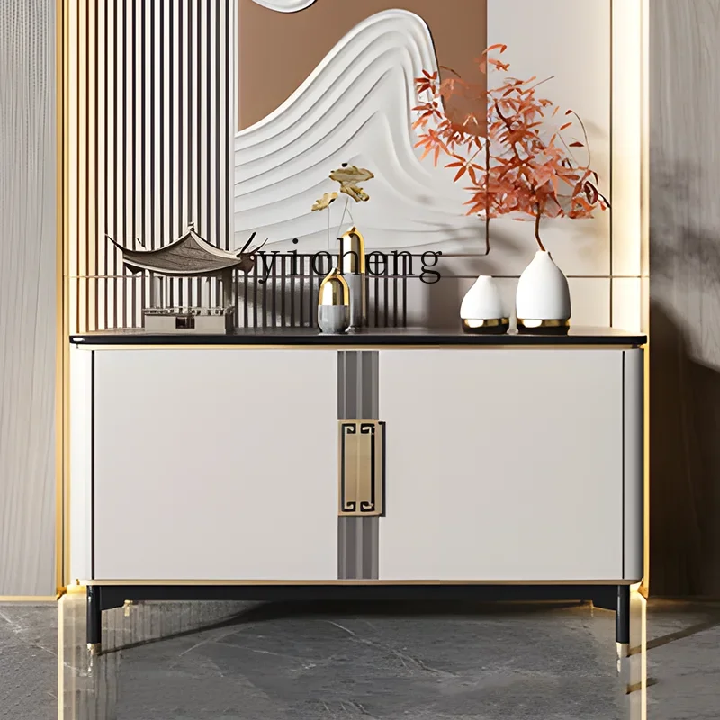 B1 solid wood entrance end view table decorative shoe cabinet storage furniture light luxury display cabinet