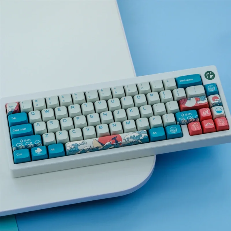 

ZHIY 129 Keys Coral Sea Theme Keycaps PBT XDA Profiles Dye Sublimation Custom Mechanical Keyboard Keycaps For Mx Switch