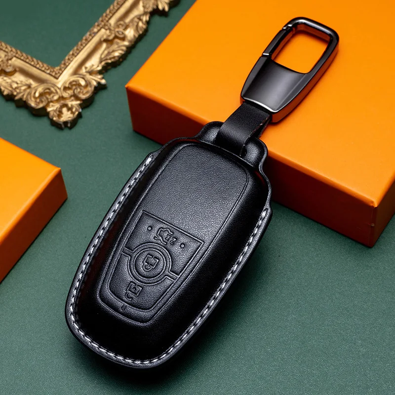For ford mondeo key cover sharp inter sharp world explorer car fox leather bag shell buckle