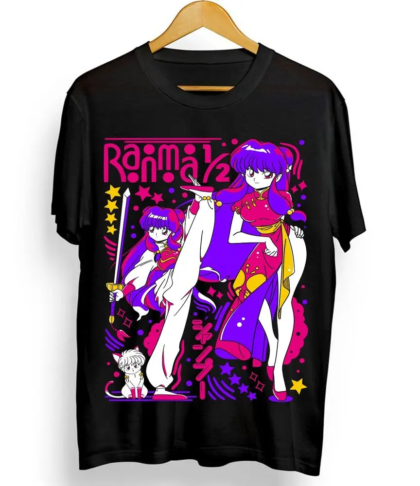 Shampoo Rumiko T-shirt Takahashi Ranma 1/2 Girl Kawaii Funny Anime Tee All Size