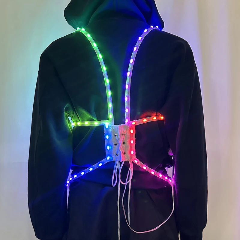 

Bar Party Glowing Strap Props Girl Women Night Show LED Costume Supplies Rave Colorful Fluorescent Belt Luminous Stage Accessory