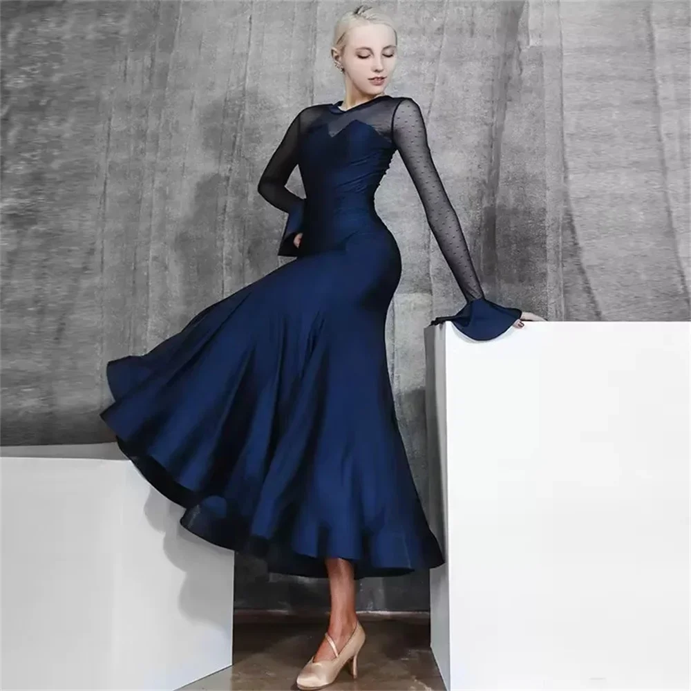 Flamingo Ballsaal Röcke neue Frauen Tanzwettbewerb Kleider Flamenco Rock Standard Gesellschaftstanz Kleider Tango Fransen